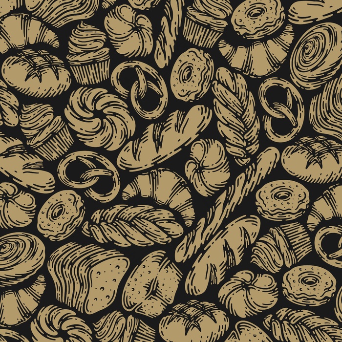 复古设计的单一面包店模式。