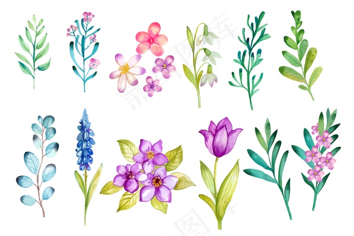 春花系列eps,ai矢量模版下载
