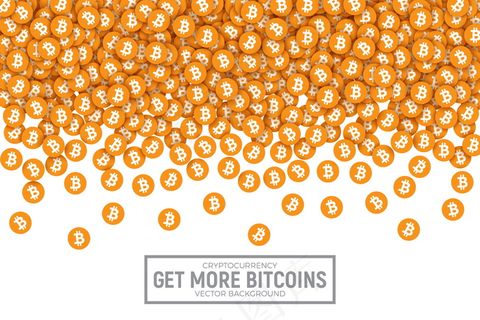 比特币矢量抽象概念图