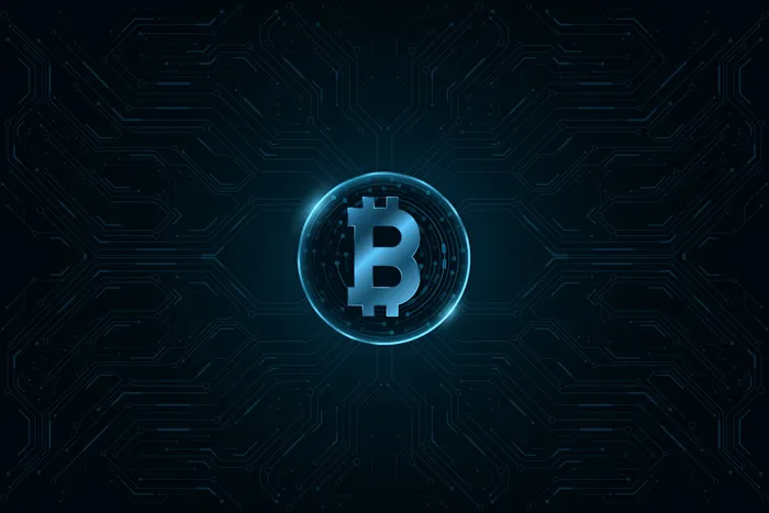 计算机cpu模式的比特币数字货币。eps,ai矢量模版下载