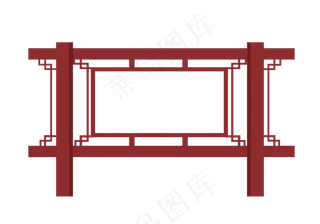 木质古风宣传栏