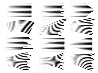 水平速度运动线。快线矢量隔离