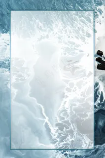 抽象蓝格伦格水彩背景上的矩形框