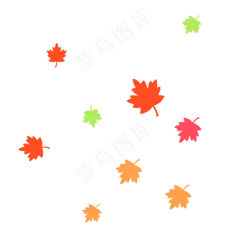 秋天漂浮枫叶
