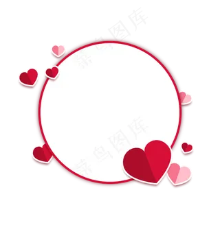 红色爱心边框7