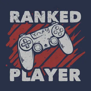 T恤设计排名球员与棍棒游戏机老式插图