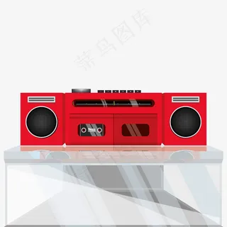 复古立体声录音机，卡塞特播放器