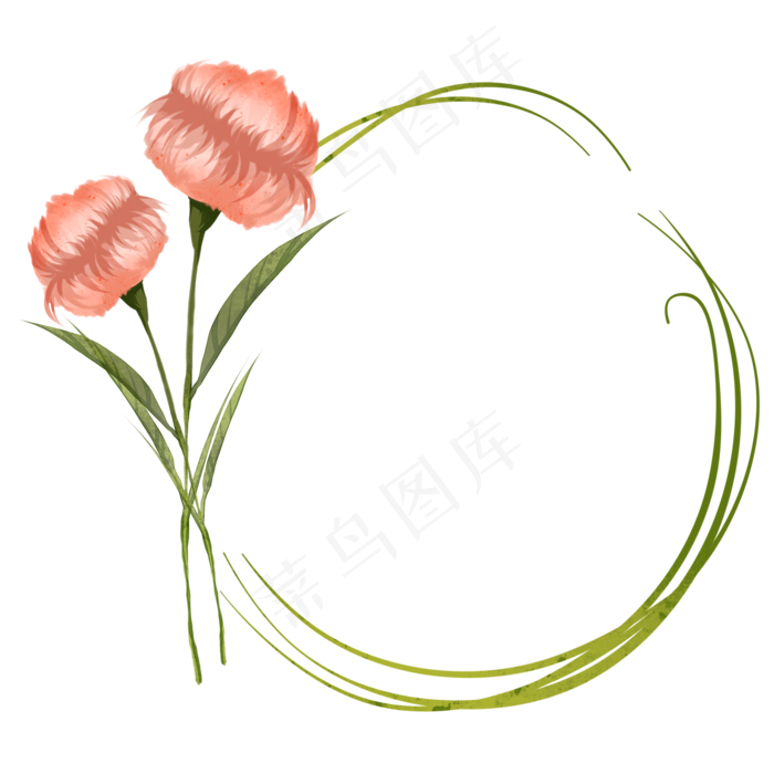 植物花朵边框(2000X2000(DPI:299))psd模版下载