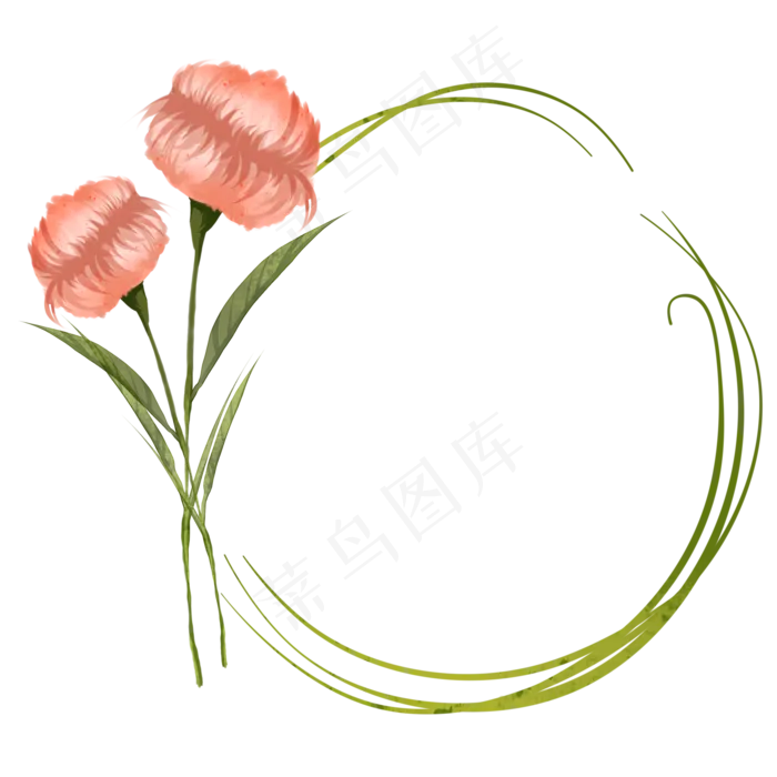 植物花朵边框(2000X2000(DPI:299))psd模版下载