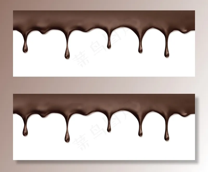 滴着融化的巧克力。液体巧克力的真实3d。eps,ai矢量模版下载