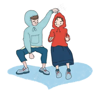 情人节七夕可爱简洁情侣表情PN