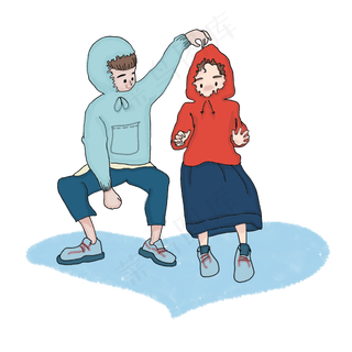 情人节七夕可爱简洁情侣表情PN