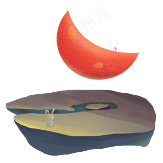 中秋节可爱兔兔