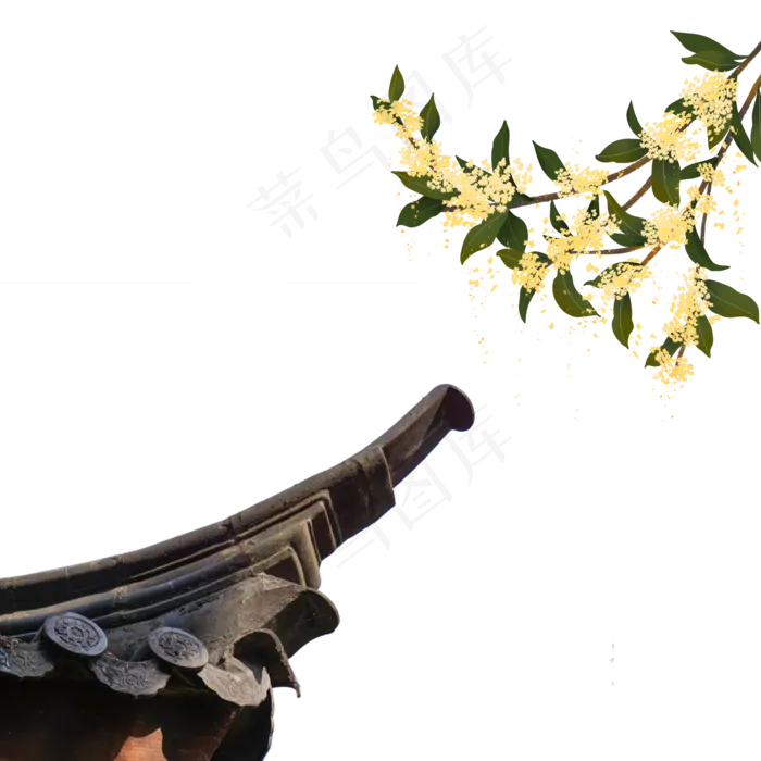 中秋节桂花加屋顶(2000X2000(DPI:300))psd模版下载