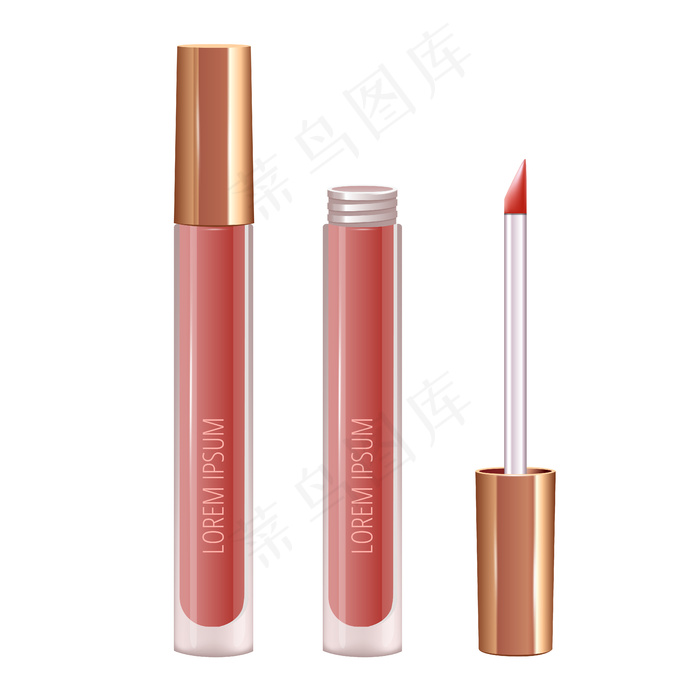 为嘴唇涂上逼真的液体唇膏。