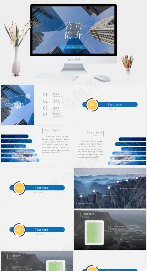 商务公司简介介绍PPT模板预览图