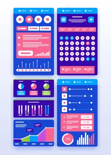 界面ui。虚拟技术。插图。