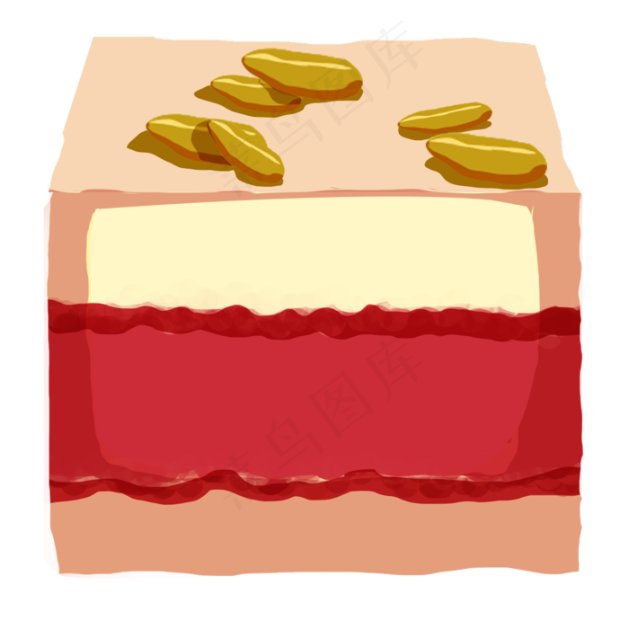 重阳节吃糕手绘插画