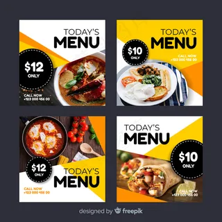 带照片的烹饪模板集