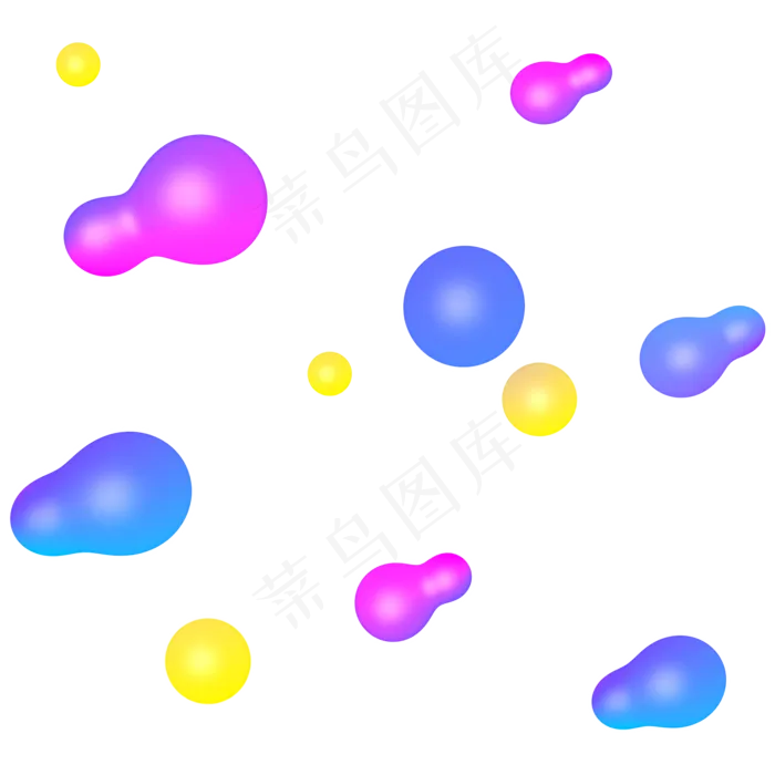 双十一素材渐变立体融球(2000X2000(DPI:300))psd模版下载