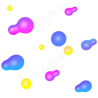 双十一素材渐变立体融球