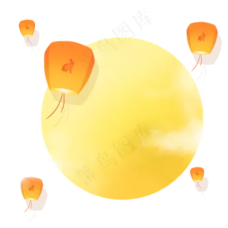 中元节兔子印花孔明灯