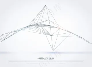 抽象金字塔线框背景