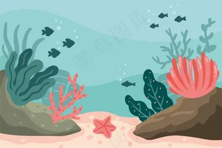 用于视频会议的海底背景