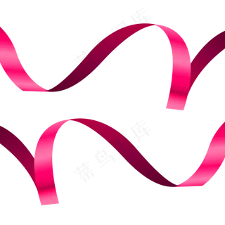 粉色七夕节飘带唯美装饰