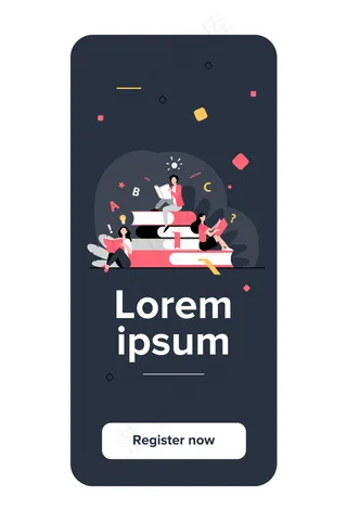 学习教科书的学生。坐在书堆上看书的女人