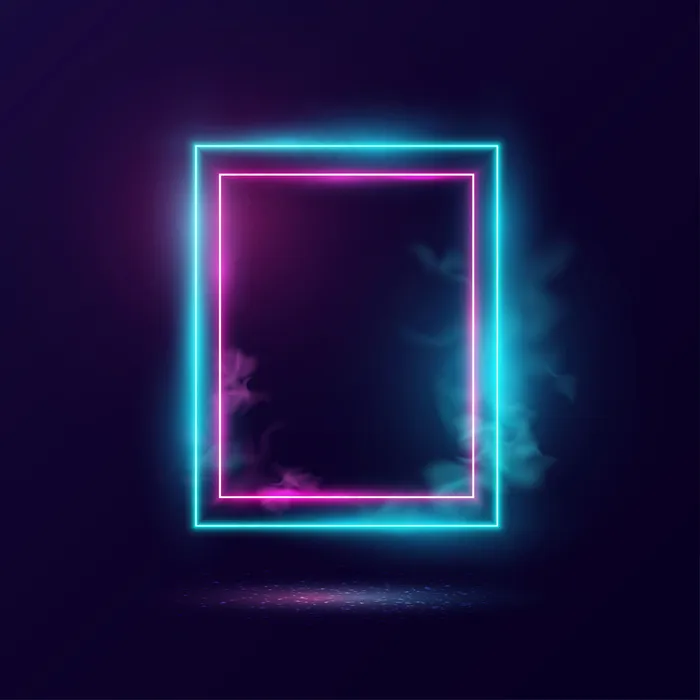 发光霓虹灯框架。eps,ai矢量模版下载