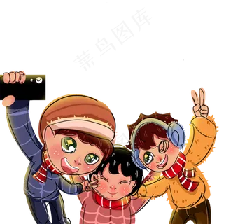 元旦跨年夜一家人自拍