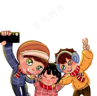 元旦跨年夜一家人自拍