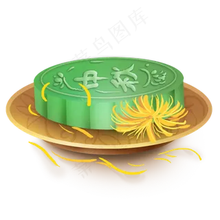 中秋节古风月饼和金菊