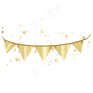 元旦节金色吊饰