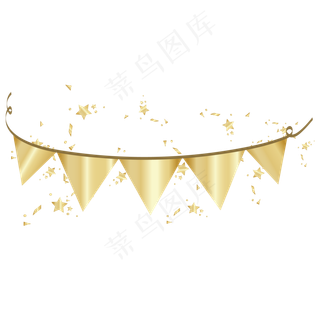 元旦节金色吊饰