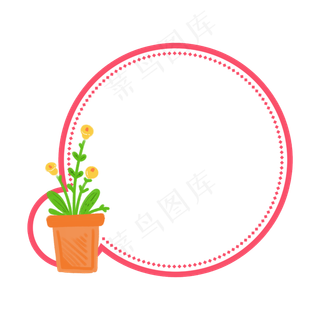 卡通标签小清新对话框之小雏菊花