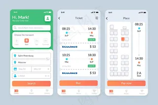 公共交通应用程序app屏幕设置