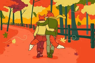 手绘风格秋季背景