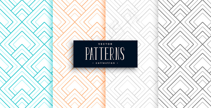 四种颜色的抽象几何图案