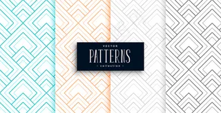 四种颜色的抽象几何图案