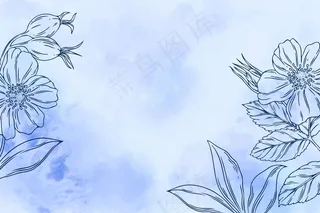 水彩背景与手绘元素