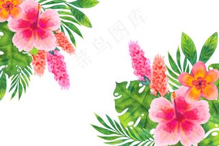 水彩花卉背景设计