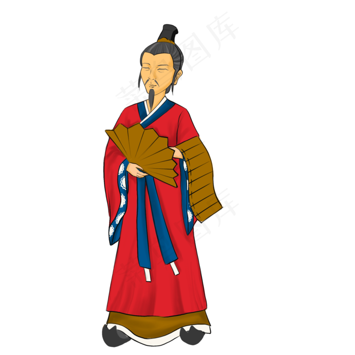 教师节古代教育人物授教PNG免抠