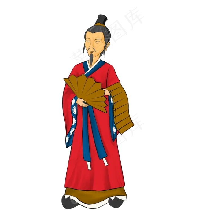 教师节古代教育人物授教PNG免抠(2000X2000(DPI:300))psd模版下载