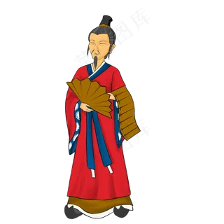 教师节古代教育人物授教PNG免抠