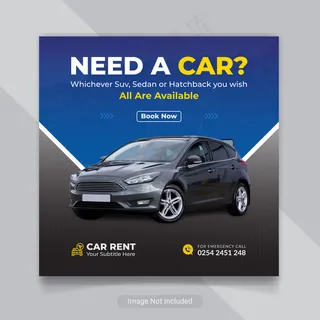 租车用于社交媒体横幅banner模板