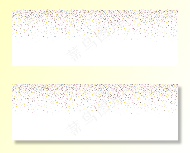 无缝图案，彩色花洒。甜甜圈釉背景。节日设计、聚会、生日、请柬的插图。