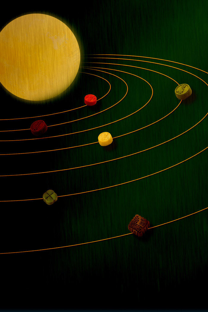 简约大气中秋节月饼美食背景