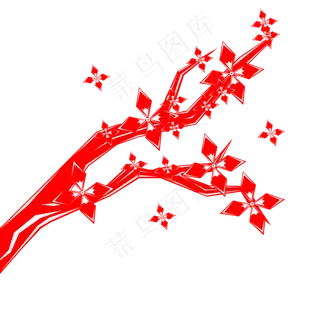 中国风梅花剪纸